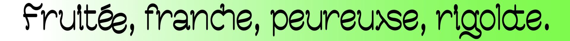 Une ligne de texte en typographie inclusive "Banana"