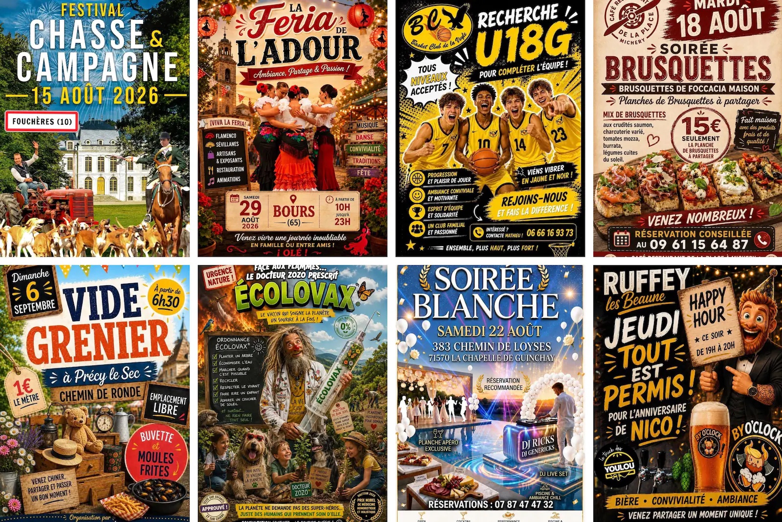 affiche-ia-5 un assortiment d'affiches générées par IA réunies par le site du journal libération.